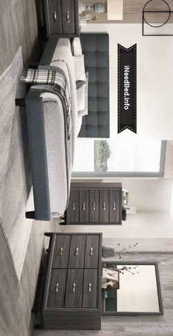 charcoal Bedroom set $1499.99 or $40 down