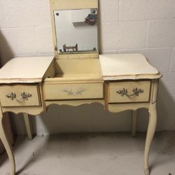 Antique Vanity And Side Table