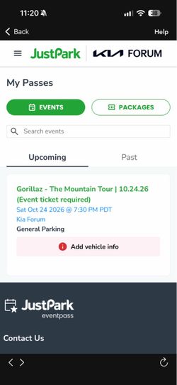 Gorillaz Concert Parking Ticket