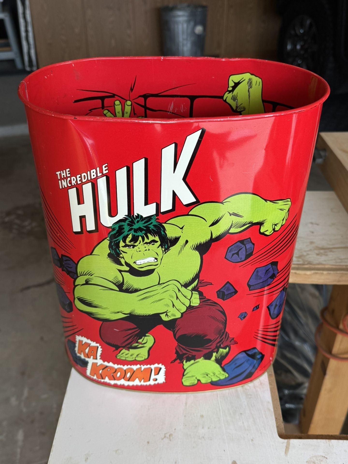 Hulk Trash Can Vintage Marvel