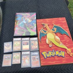 $180! Frame Art 30inch. $200! Vmax Charizard. Empty folder $80! Charizard. All $650! Charizard collection or Trade PS5 iPad pro iPad mini 6 iPad air 6