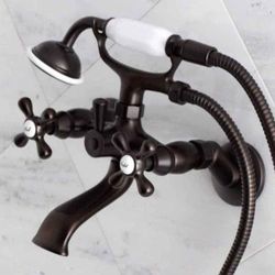 Retail $639 Kingston Brass KS266ORB Vintage Style Wall Mounted Clawfoot Tub Filler-Oil Rubbed Bronze
