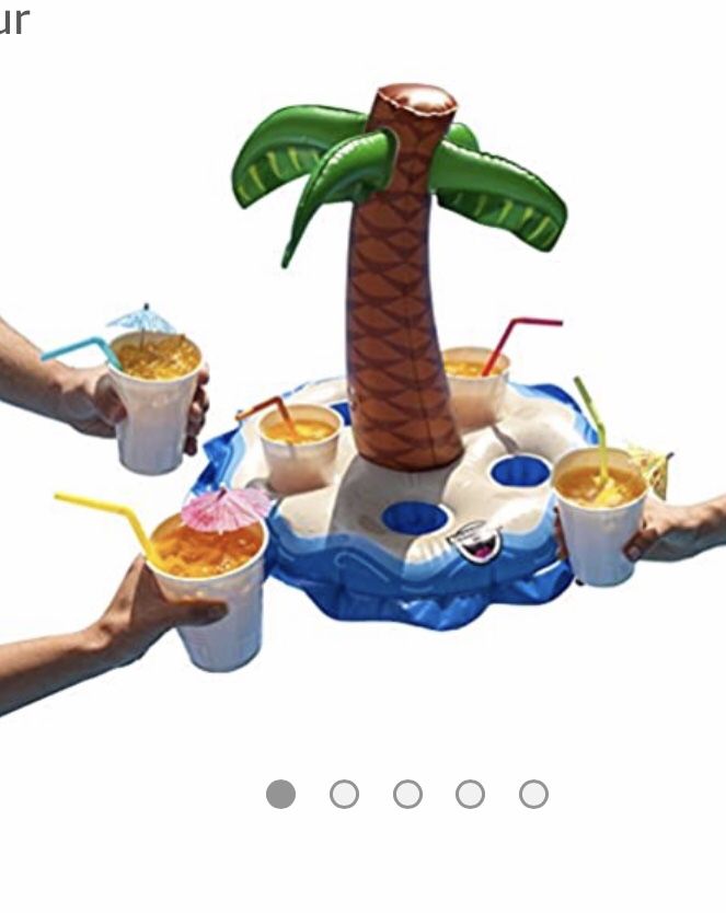 Big mouth inflatable palm tree boat drink