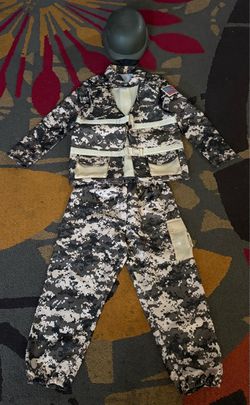 Kids Military Soldier Costume Size Child M