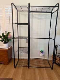 Black Metal Freestanding Closet