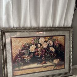 Floral & Fruit Arrangement Framed Art