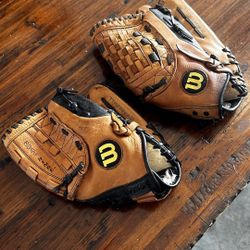 Wilson Softball Glove XXL + Baseball Glove – Durable Leather