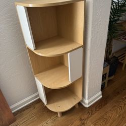 Modern Corner Bookshelf (wood)