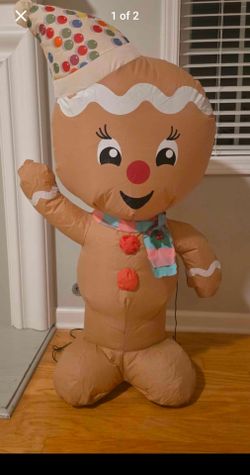 Inflatable Gingerbread Man Christmas Decoration