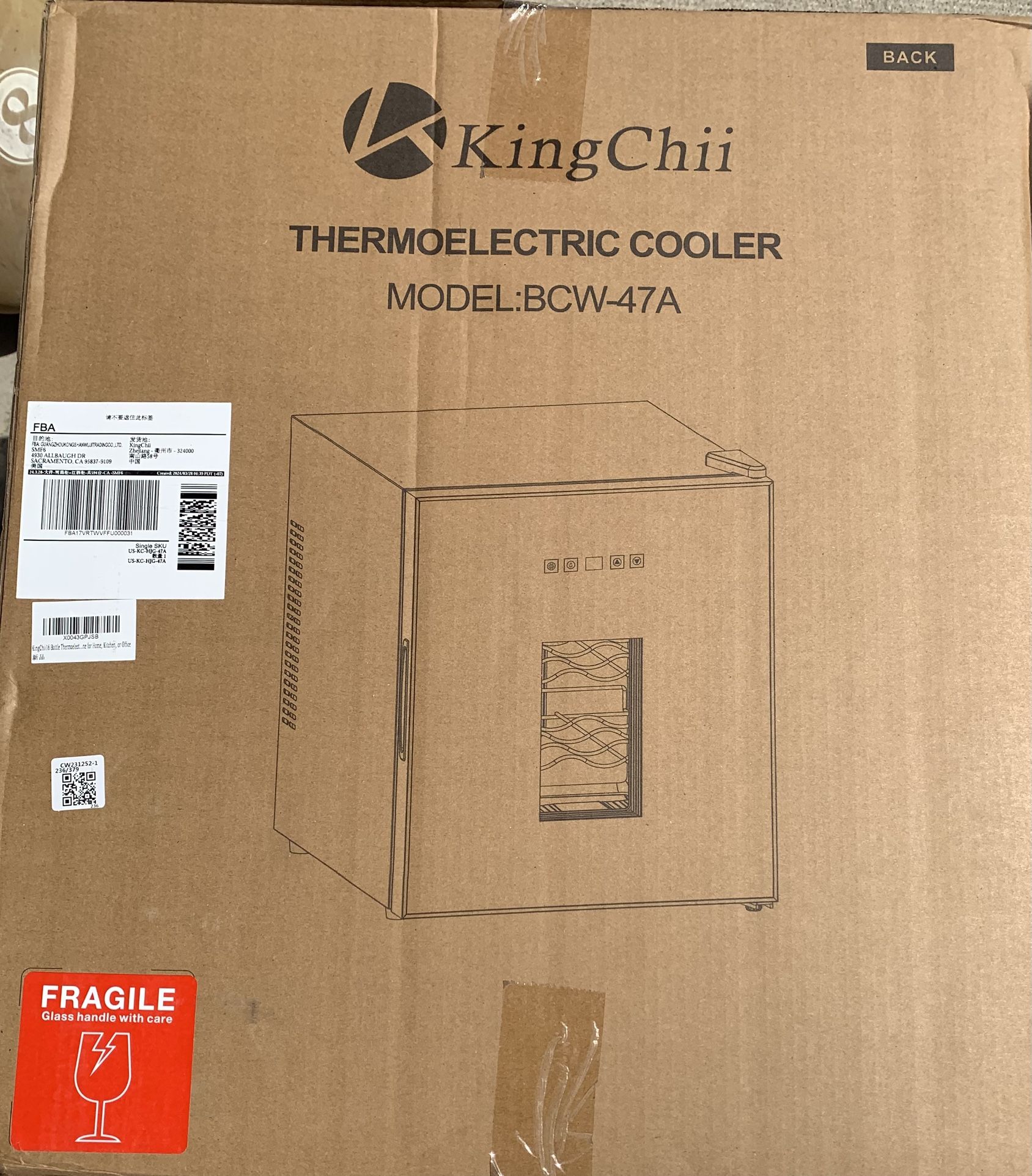 King Chil Six bottle wine cooler brand new still in the box