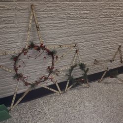 Handcrafted antique wooden ruler stars