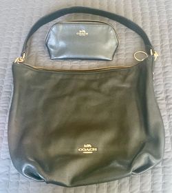 COACH Purse and Cosmetic Bag - Black Leather