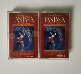 vintage 1982 audio cassette tapes of Walt Disney's Fantasia soundtrack, Volume 1 and 2