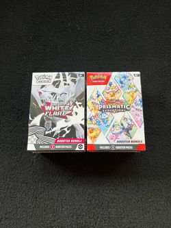 Pokemon cards white flare and prismatic bundle