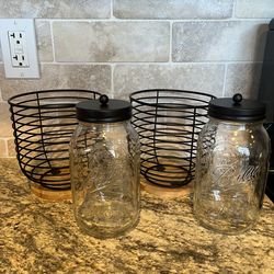 Baskets and mason jars