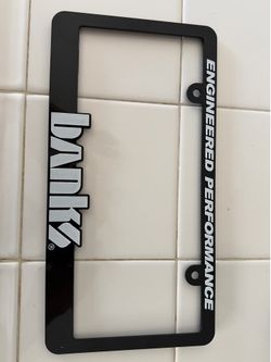 Banks power license plate frame