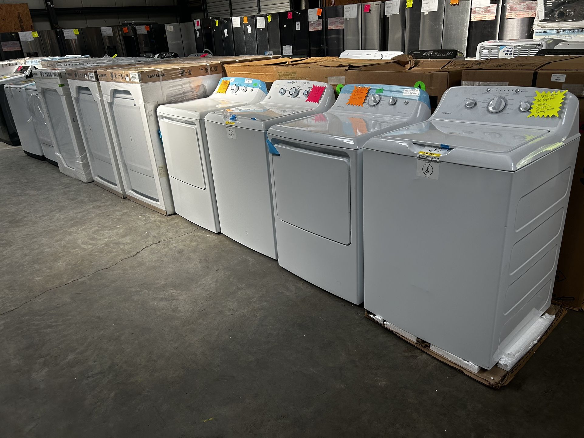 NEW WASHER AND DRYER SETS STARTING AT $999 &up 1 Year Warranty Financing Available 
