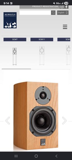 ATC SCM7 Bookshelf Speakers Cherry - Used Pair (3 Pairs Available)