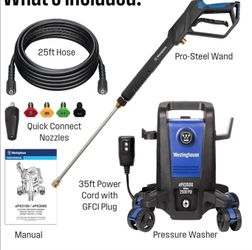 WESTINGHOUSE POWER WASHER 2500 max presure.