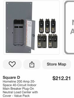 BRAND NEW IN BOX HOMELINE 200 Amp 20-SPACE 40 circuit indoor main BREAKER PLUG ON NEUTRAL LOAD CENTER WITH COVER