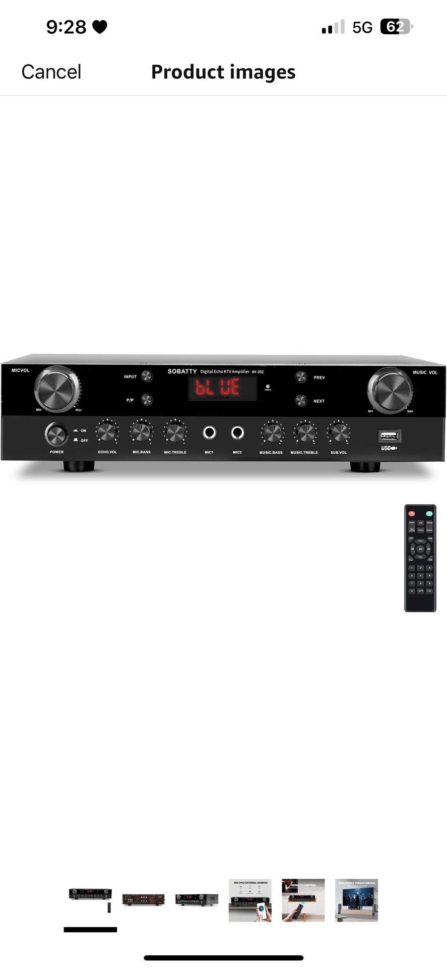 800W Power Home Audio Amplifier Receivers with Bluetooth 5.0 Subwoofer Amplifier