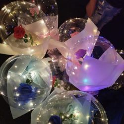Roses Inside Led Balloons 