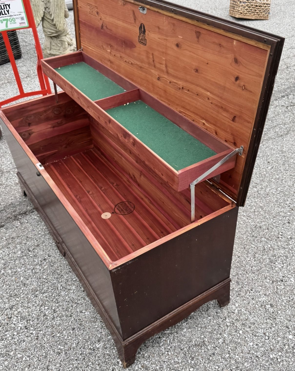 A mid century cedar wood blanket chest by Lane, circa 1960