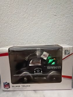 NIB NFL Dallas Cowboys Blown Glass Truck Christmas Ornament - New/Unopene