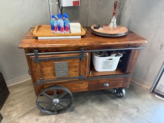 Vintage Style Drink Cabinet Cart