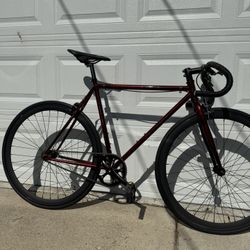 Fixed gear bike, Red, 55