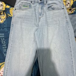 Zumiez ultra baggy light blue jeans  Size 30