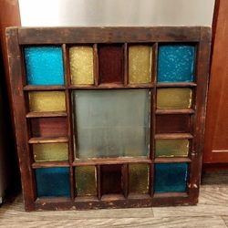 Antique Stained Glass Window -Victorian Style