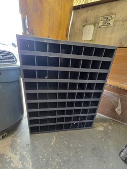 Durham MFG Steel Pigeonhole Bin Unit 72 Compartments