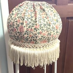 Antique Floral Fabric Lampshade