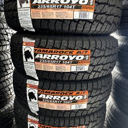 235/65/17 A/T New Tires Set Of 4 Tires Arroyo Installed And Balanced Set De 4 Llantas Nuevas Instaladas Y Balanceadas