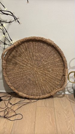 Large Boho Woven Serving Tray / Wall Decor 🌿✨