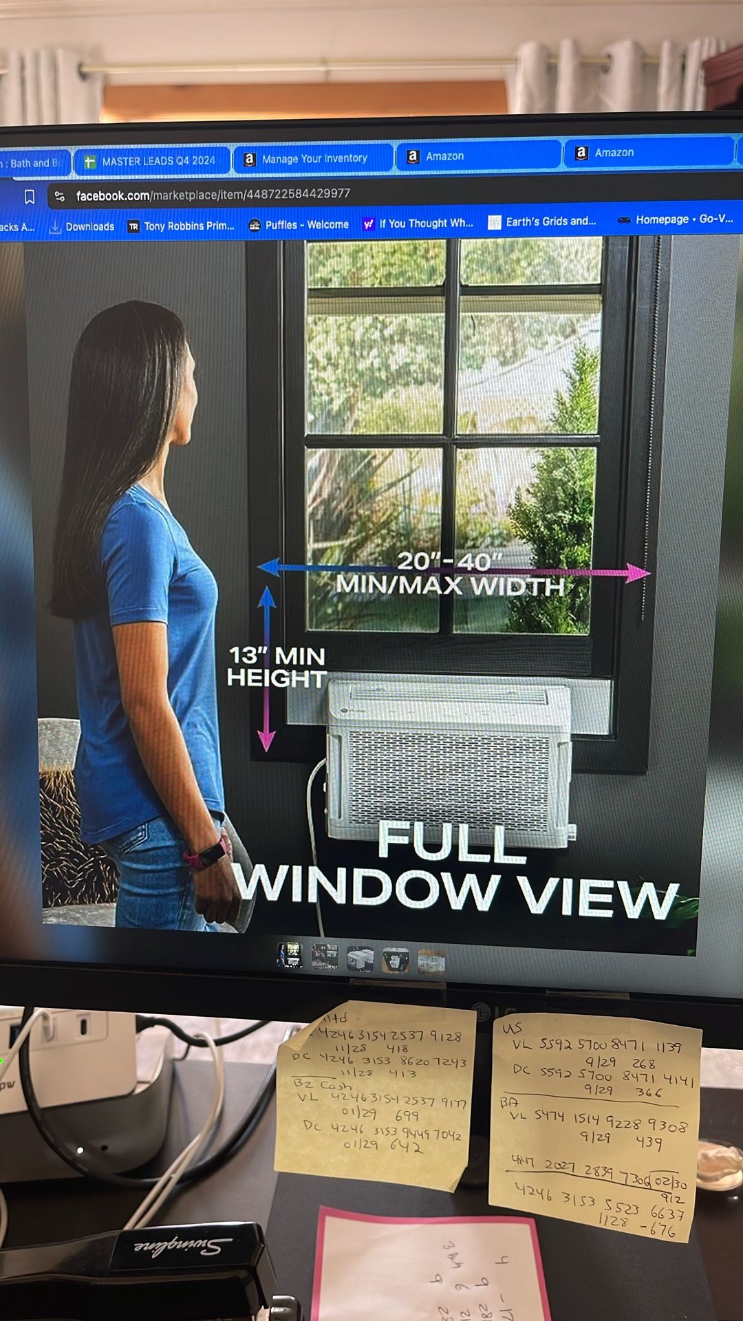 New GE Profile Clear view Air Conditioner - Full Window View
