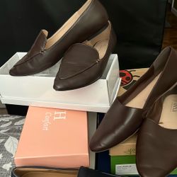 Flats 2 pair size 9 brown