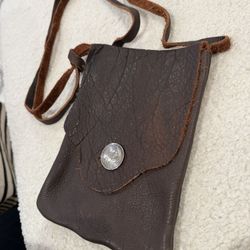 Leather Purse With Coin 