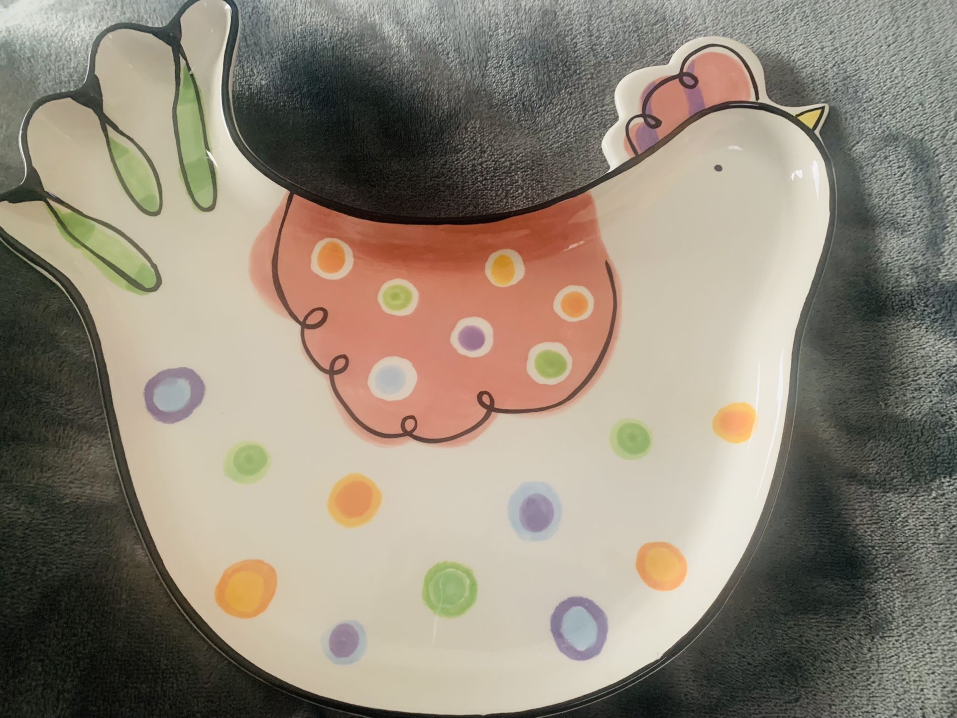 Colorful Chick Cookie Plate