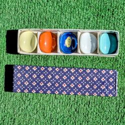 Arita Ware Handmade Japanses Saddle Ceramic Chopstick Table Holder Rest 5pc Set To