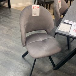 Gray Fabric Dining Chair
