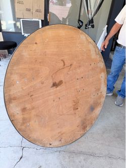 Round wood tables