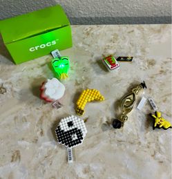 Crocs Jibbitz Charms Mixed Lot: NWT: Authentic Crocs Jibbitz shoe charms: Jibbitz Charm The Simpsons Kwik-E- Mart Beaded Ying & Yang Pokémon Pikachu