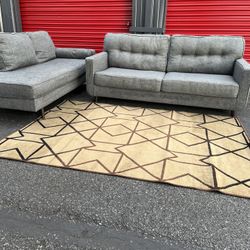 Sofa and Chase !! Delivery Available 🚚!! Sofa Dimensions: 80” Length x 33” Height x 38”Depth - Chaise Dimensions: 74” Length x 33” Height x 38” Depth