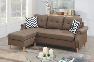 Brand New Light Brown Sectional Sofa