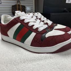 Gucci Screener Rossi Angora Sneakers Size 10 US 