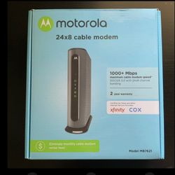 Motorola MB7621 DOCSIS 3.0 Cable Modem Xfinity Cox w/ Adapter