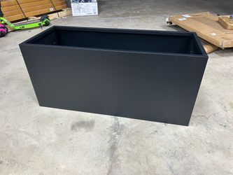 Large Black Metal Rectangular Planter Box