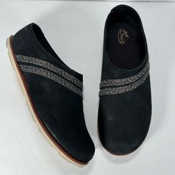 Chaco Harper Slide Black Leather Clog Mule Sandals Women Size 8